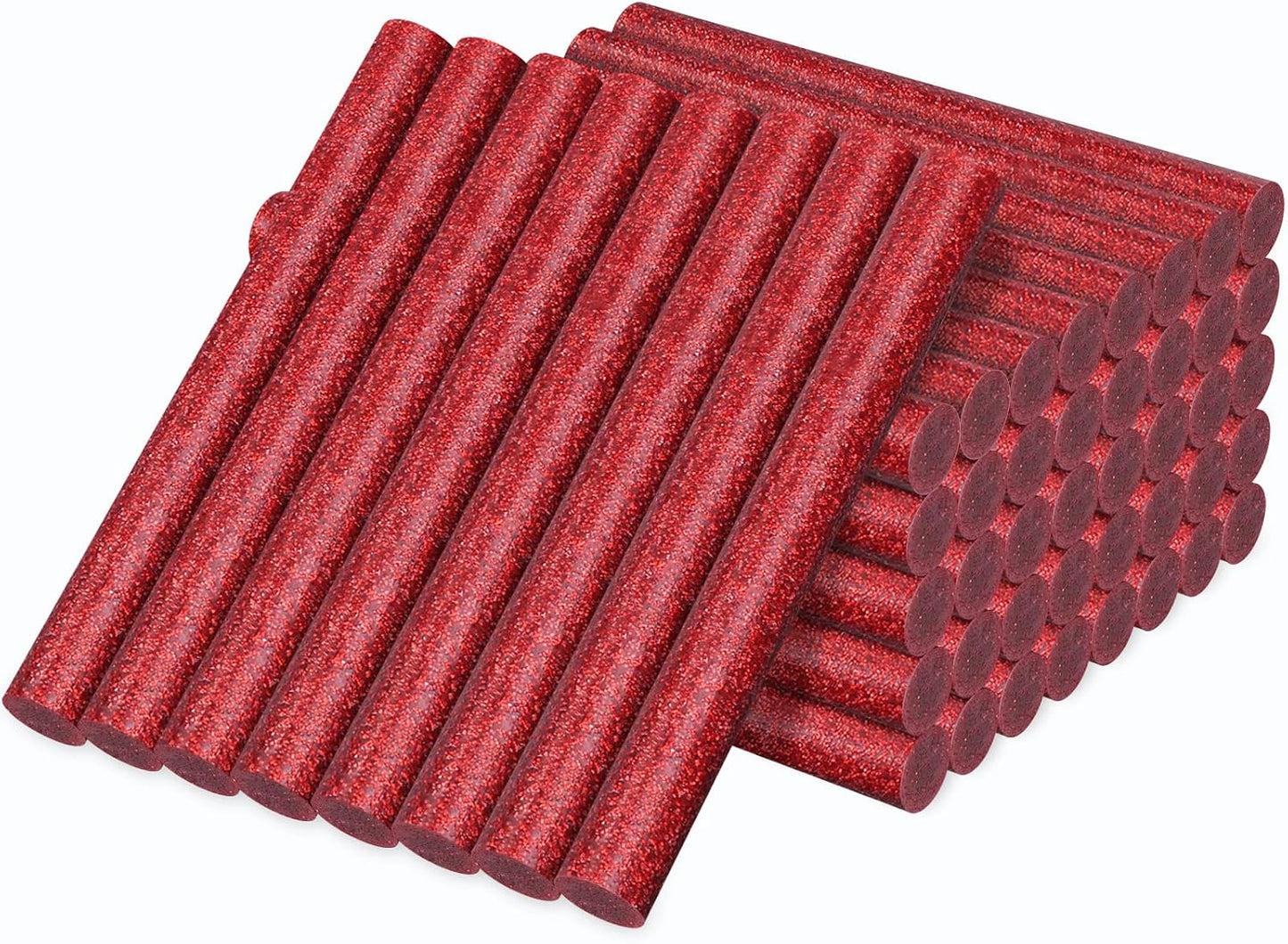 Barra pegamento termofusible rojo purpurina 48uds EVA 0.43pulg
