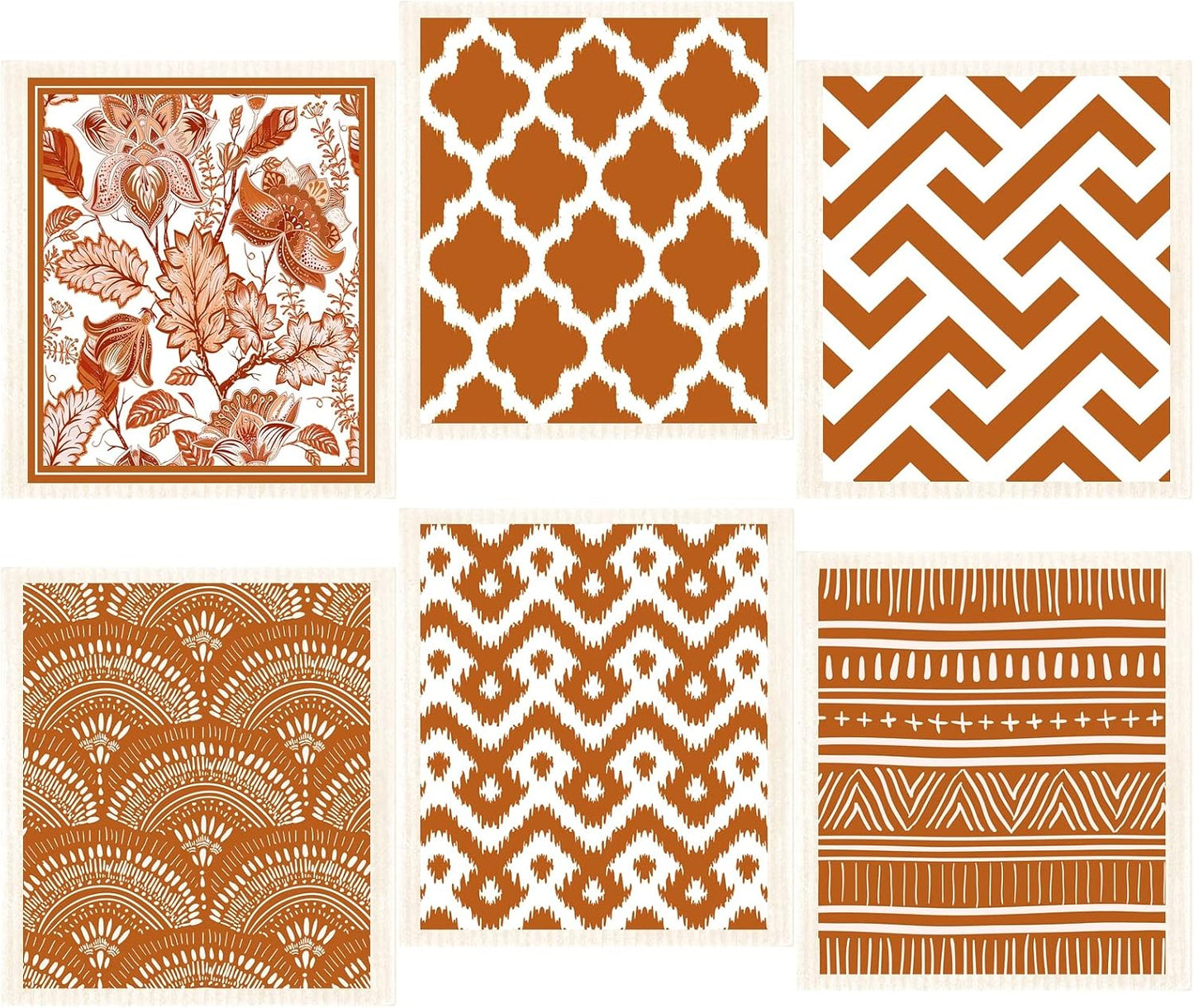 6 Pzas Paños Suecos Reutilizables Absorbentes para Cocina Baño