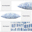Almohadas lumbares repelentes agua 12x20" pack 2 azul