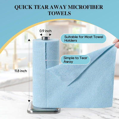 45 Pzas Paños Microfibra 12x12pulg Trapo Multiuso Lavable
