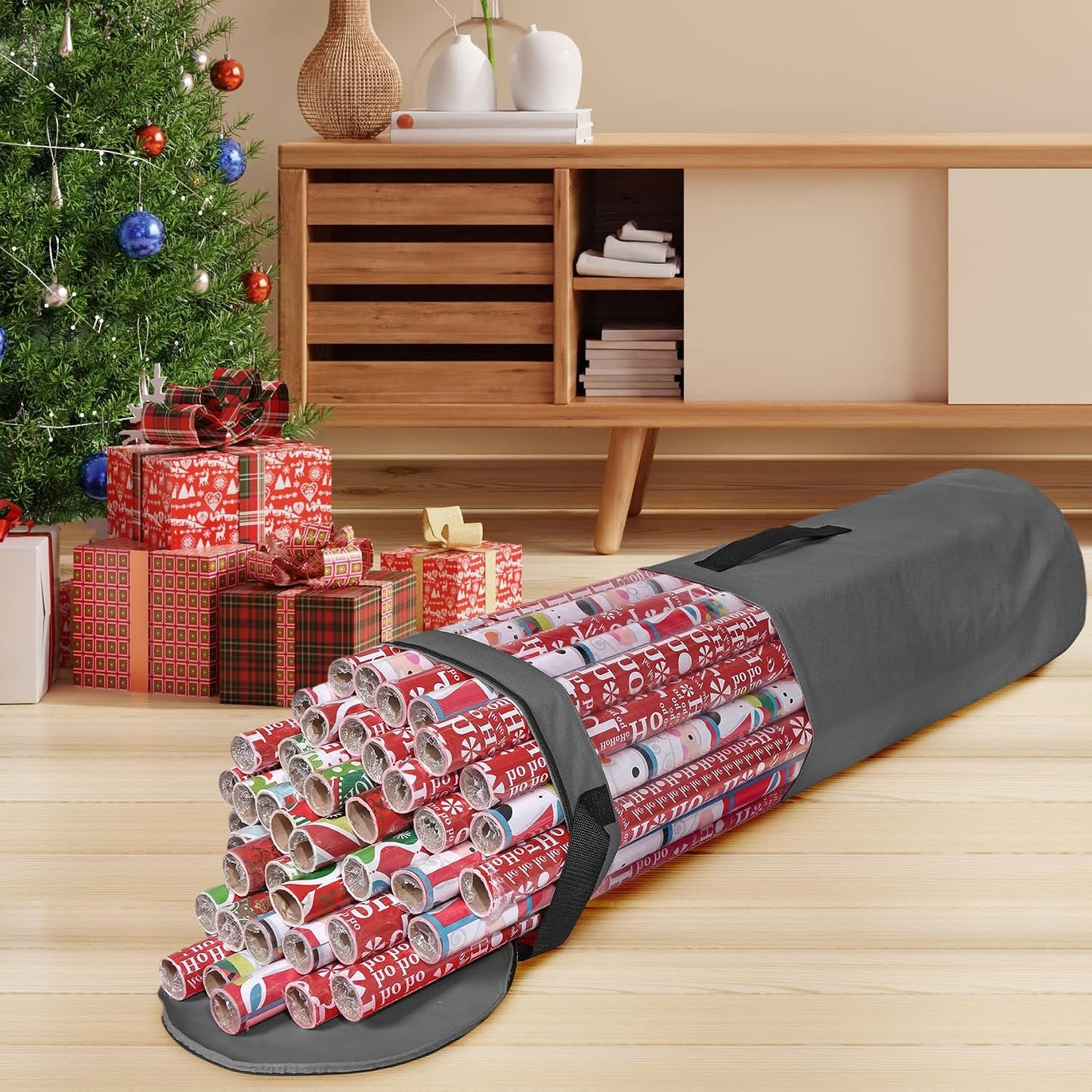 Bolsa almacenamiento papel regalo 42" debajo cama