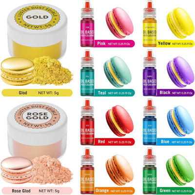 Colorante alimentario para chocolate y pastel 8 colores