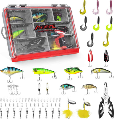 Set pesca compacto KastKing para bass y trucha 19 rigas