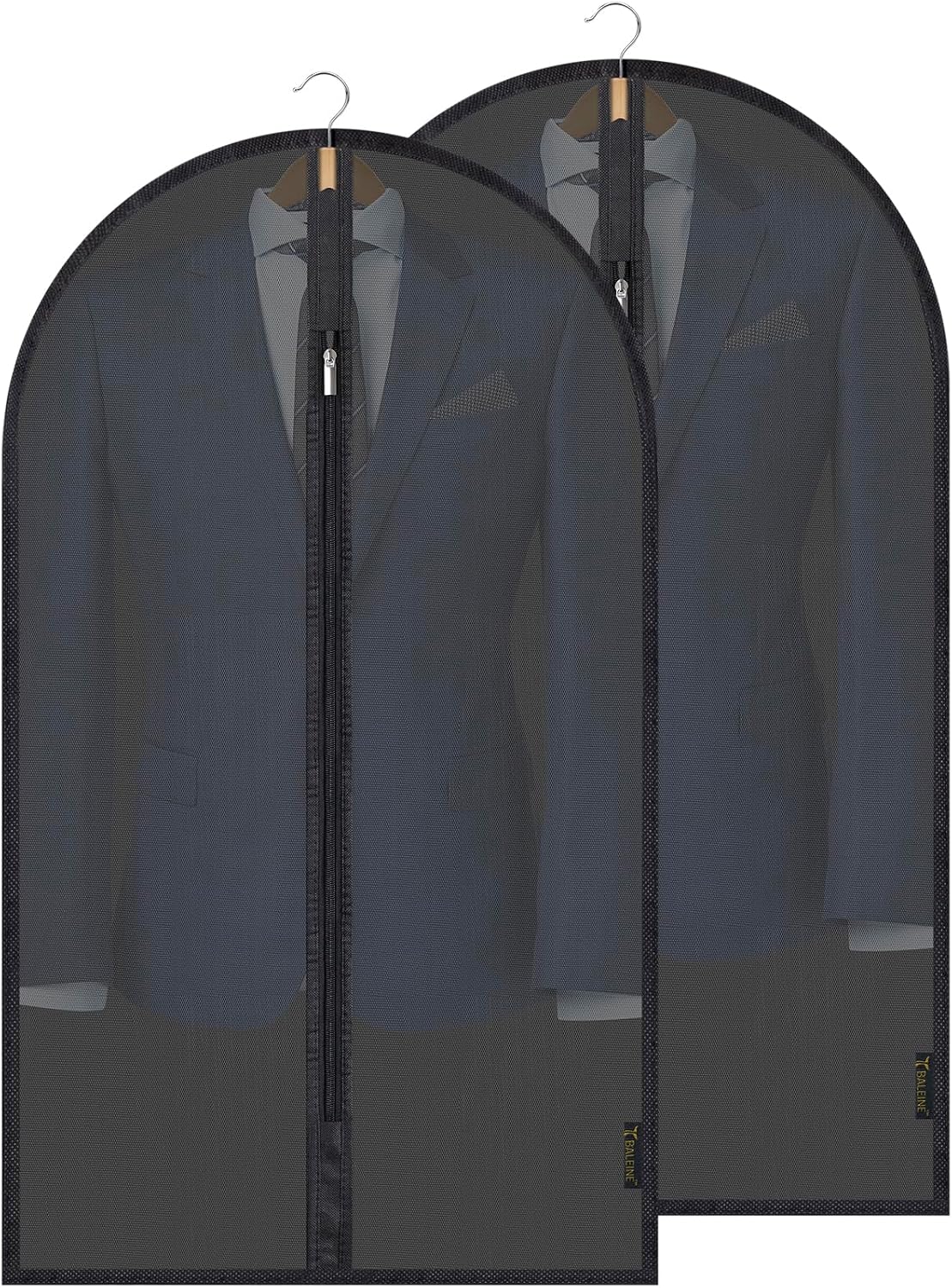 Bolsas translúcidas para ropa 40" 2 Pzas negro