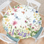 Mantel redondo ajustable floral impermeable