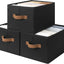 Organizadores tela cestas plegables lavandería negro pack