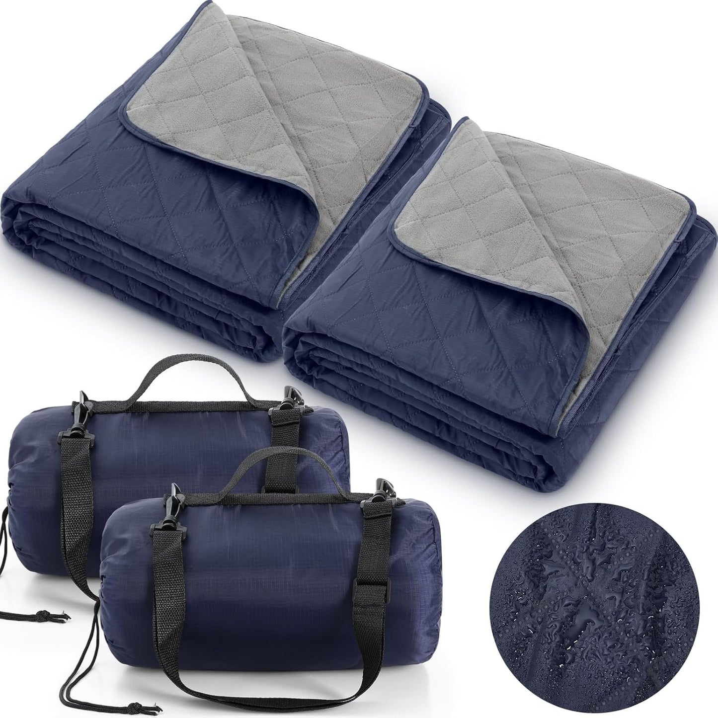 2 Manta acolchada impermeable plegable camping