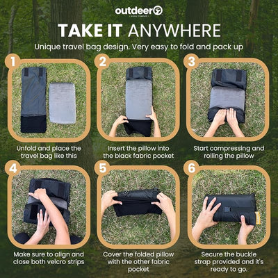 Almohada campamento espuma viscoelástica con funda polar
