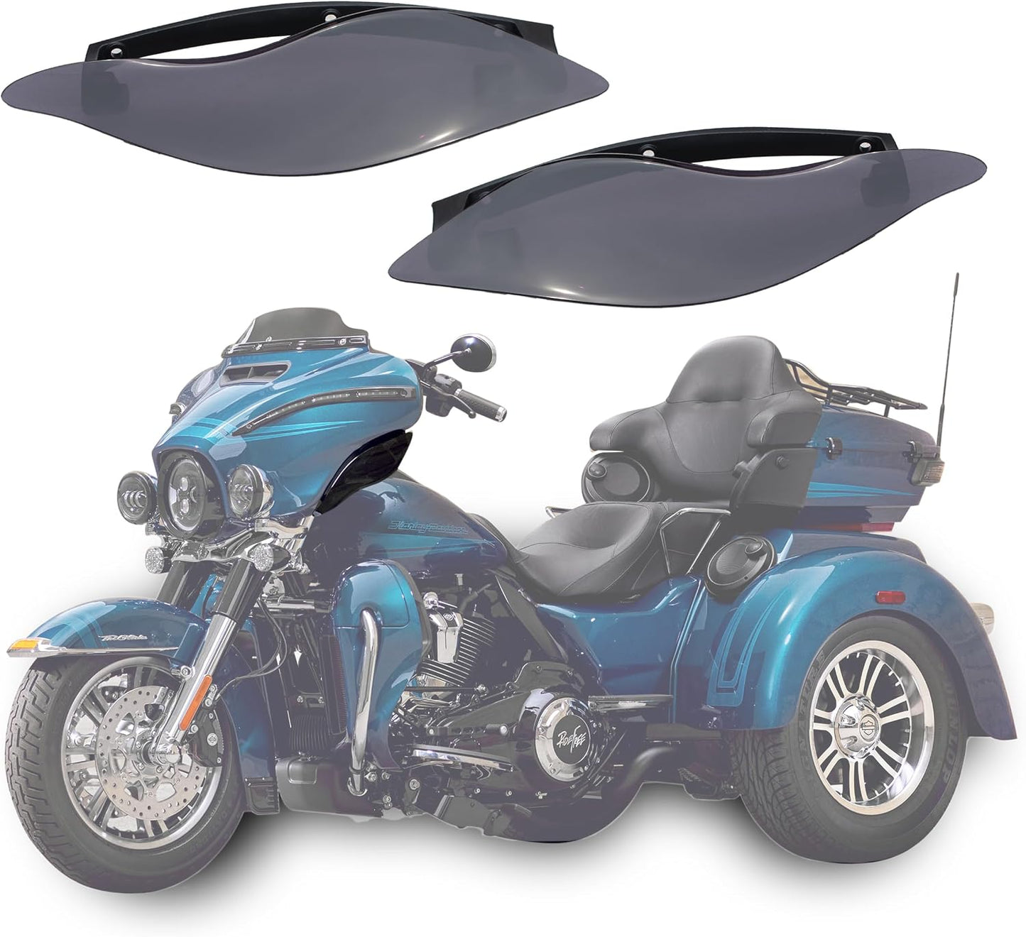 Deflectores viento color humo Harley Electra Glide 14-22