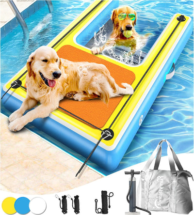 Rampa inflable antiderrap para perros barco piscina muelle