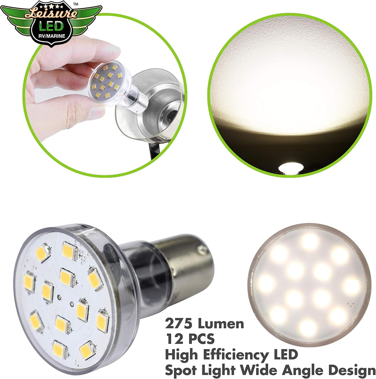 Bombilla LED punto 2W 275lm 10-30V para caravana