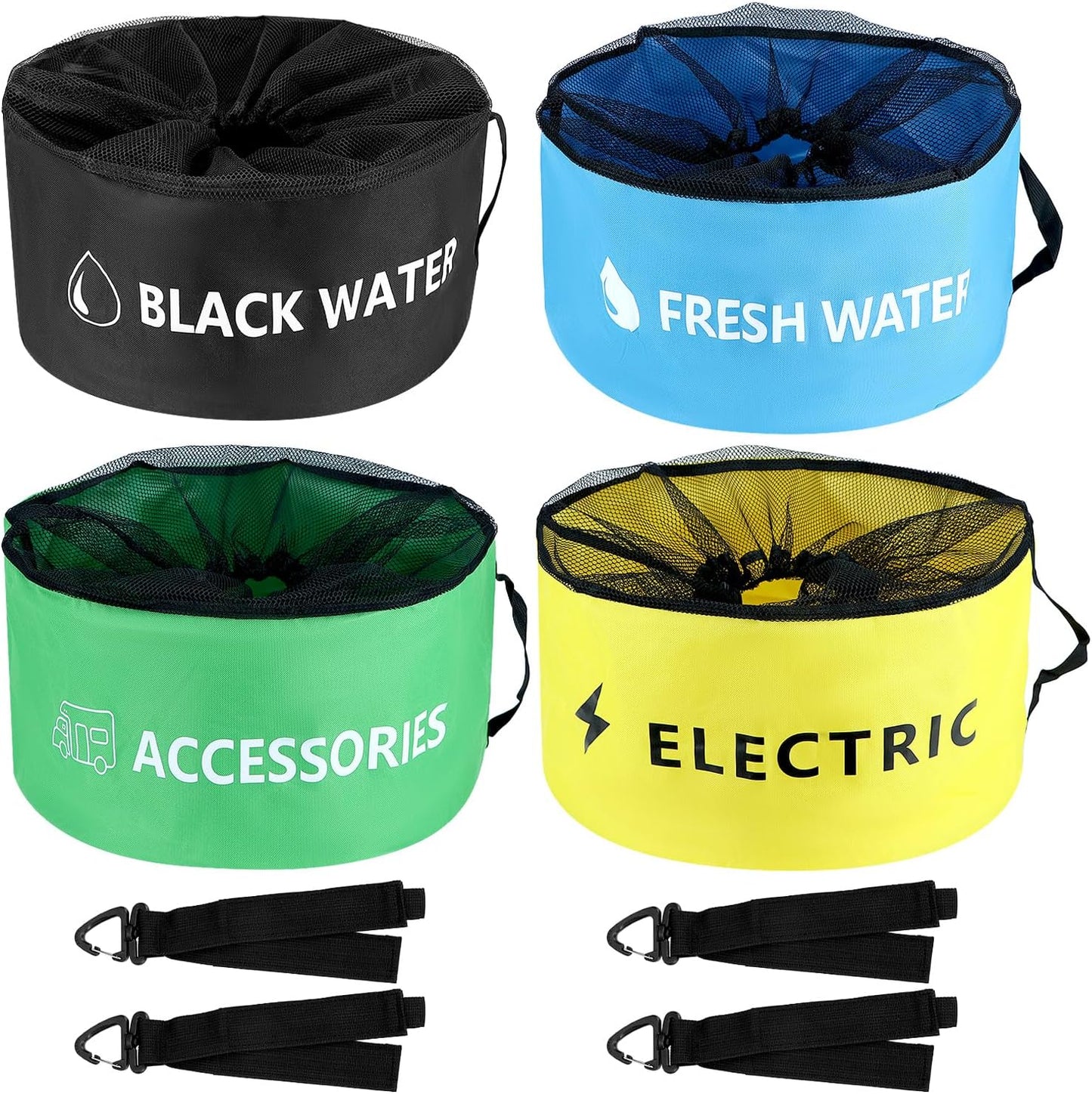 4 Bolsas Almacenamiento Impermeables Caravana con Accesorios