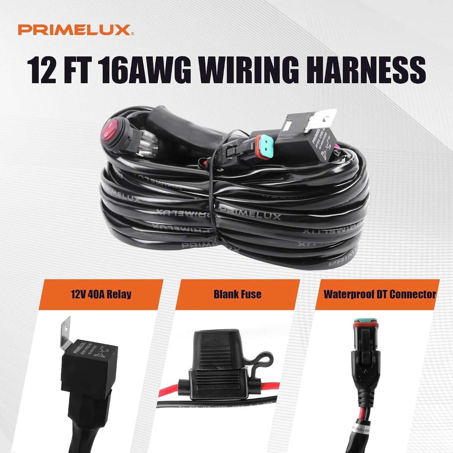 Arnés luces LED 12 pies 12V con interruptor