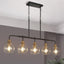 Candelabro dorado 5 luces isla cocina moderno