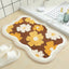 Tapete baño microfibra antiderrap diseño floral para niños