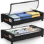2 Contenedores Almacenamiento Cama con Ruedas XXL 60L Negro