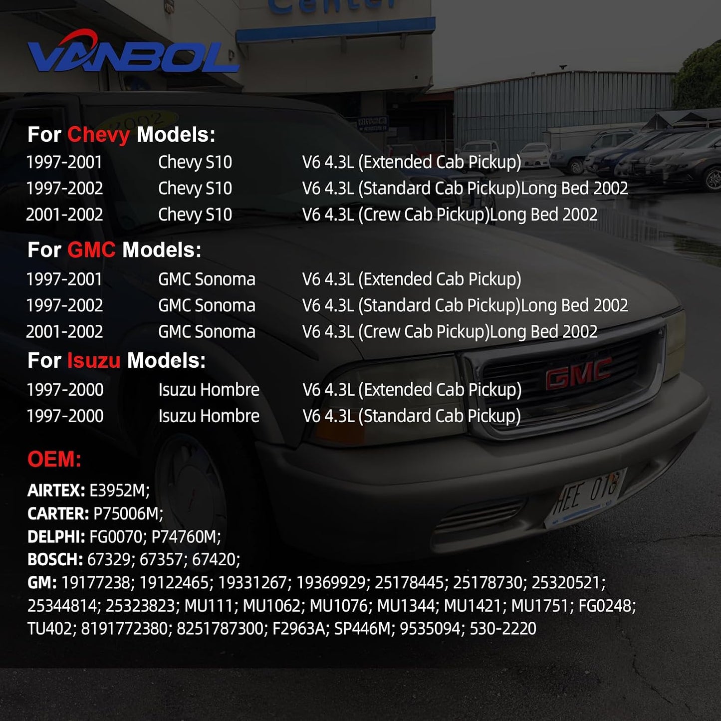 Modulo bomba combustible electrica comp Chevy S10 GMC Sonoma