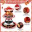 Torre cupcakes verano soporte pastel tema barbacoa rojo y negro