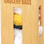 Soporte bolsas plástico bambú 8x5x13"