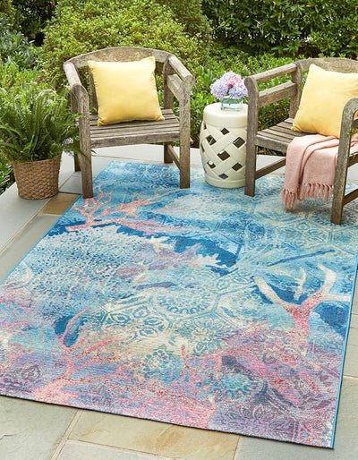 Alfombra Edgartown 4x1ft 6x1ft rectangular multicolor azul