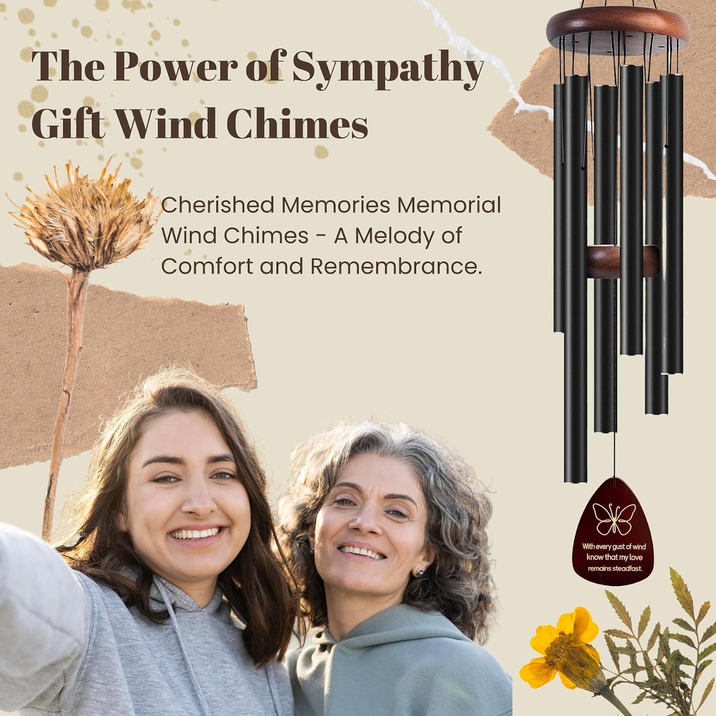 Campanillas viento conmemorativas para exteriores