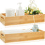 2 Bandejas Bambú Inodoro con Cesta Madera y Almohadillas