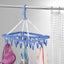 Estante secado colgante 26 clips azul