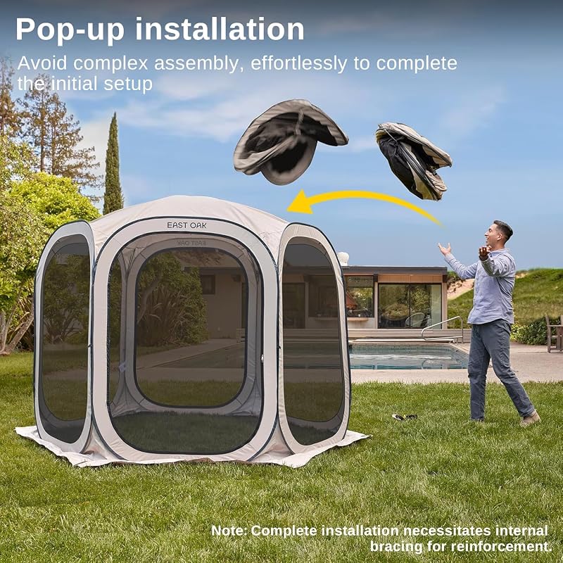 Carpa con mosquitero 10x10pulg portátil para patio