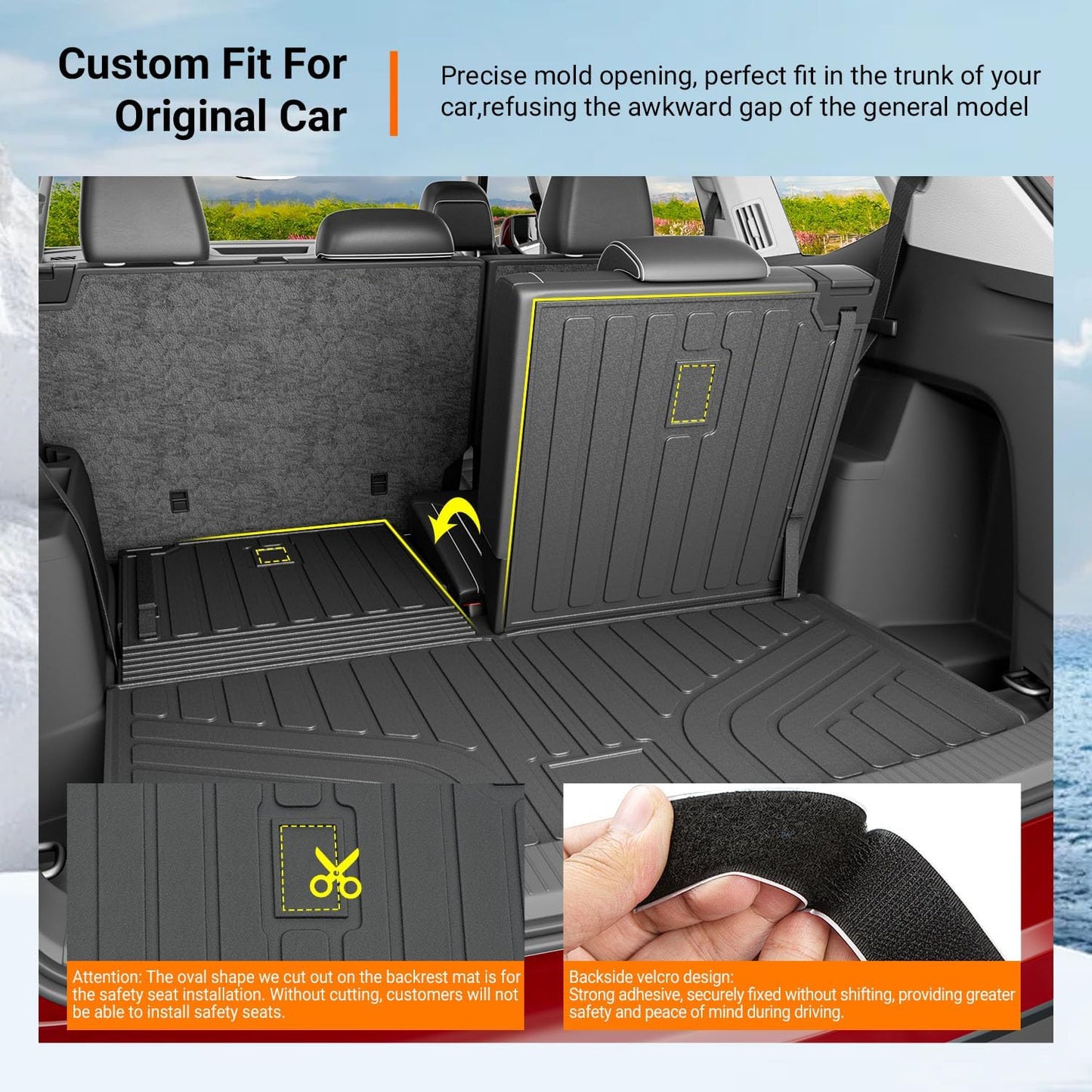 Alfombrilla maletero VW Atlas 2018-26 TPE 6 y 7 asientos