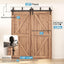 Kit herrajes puerta corrediza granero doble vía 12ft 2