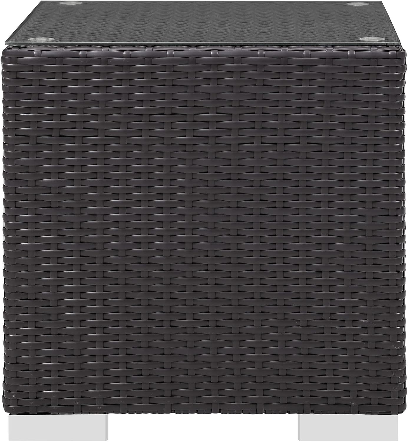 Mesa auxiliar mimbre patio color espresso