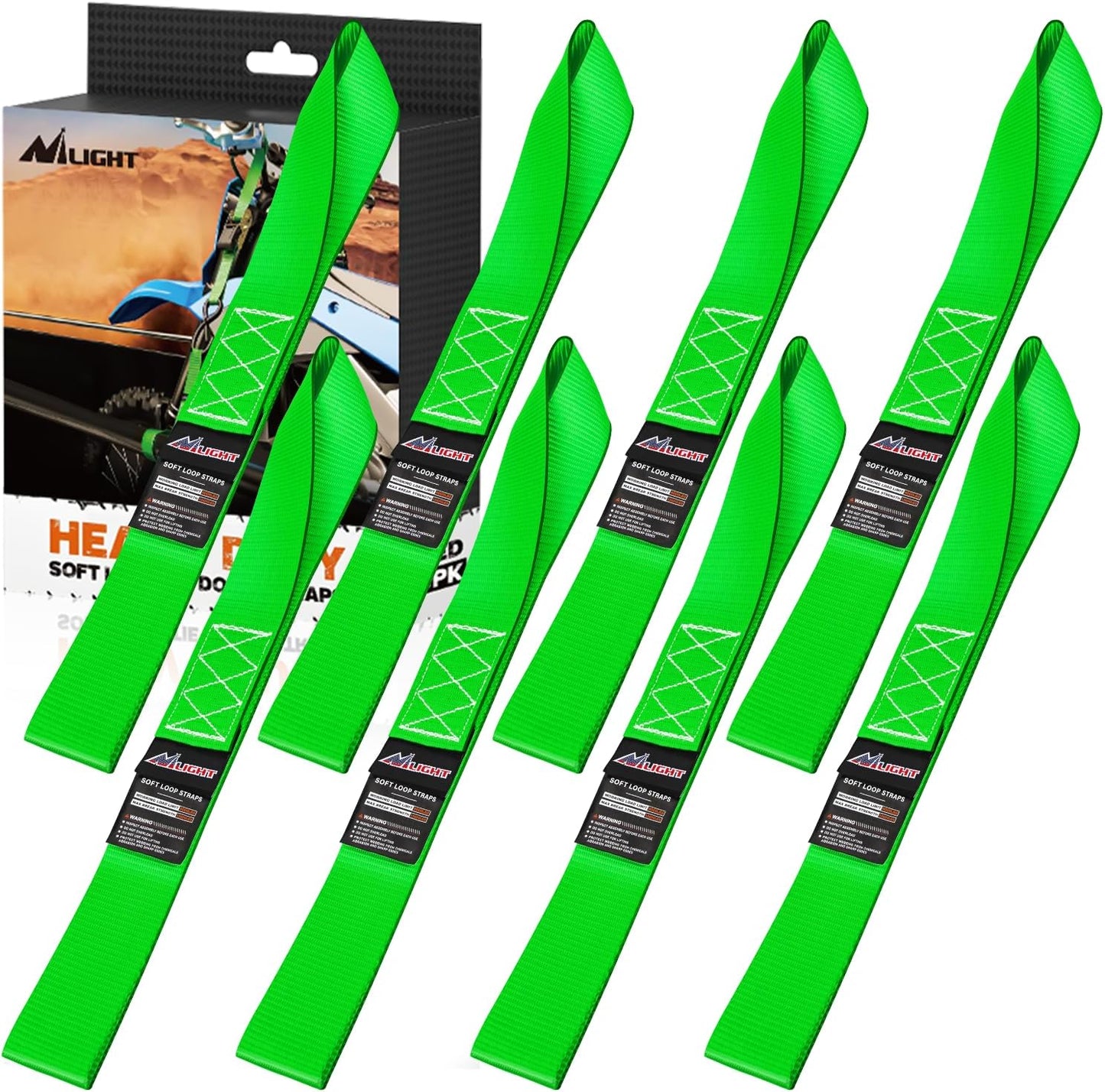 Correas amarre motocicleta 1.7x17" 12000lb 8 Uds