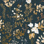 Papel pintado bohemio azul/dorado autoadhesivo