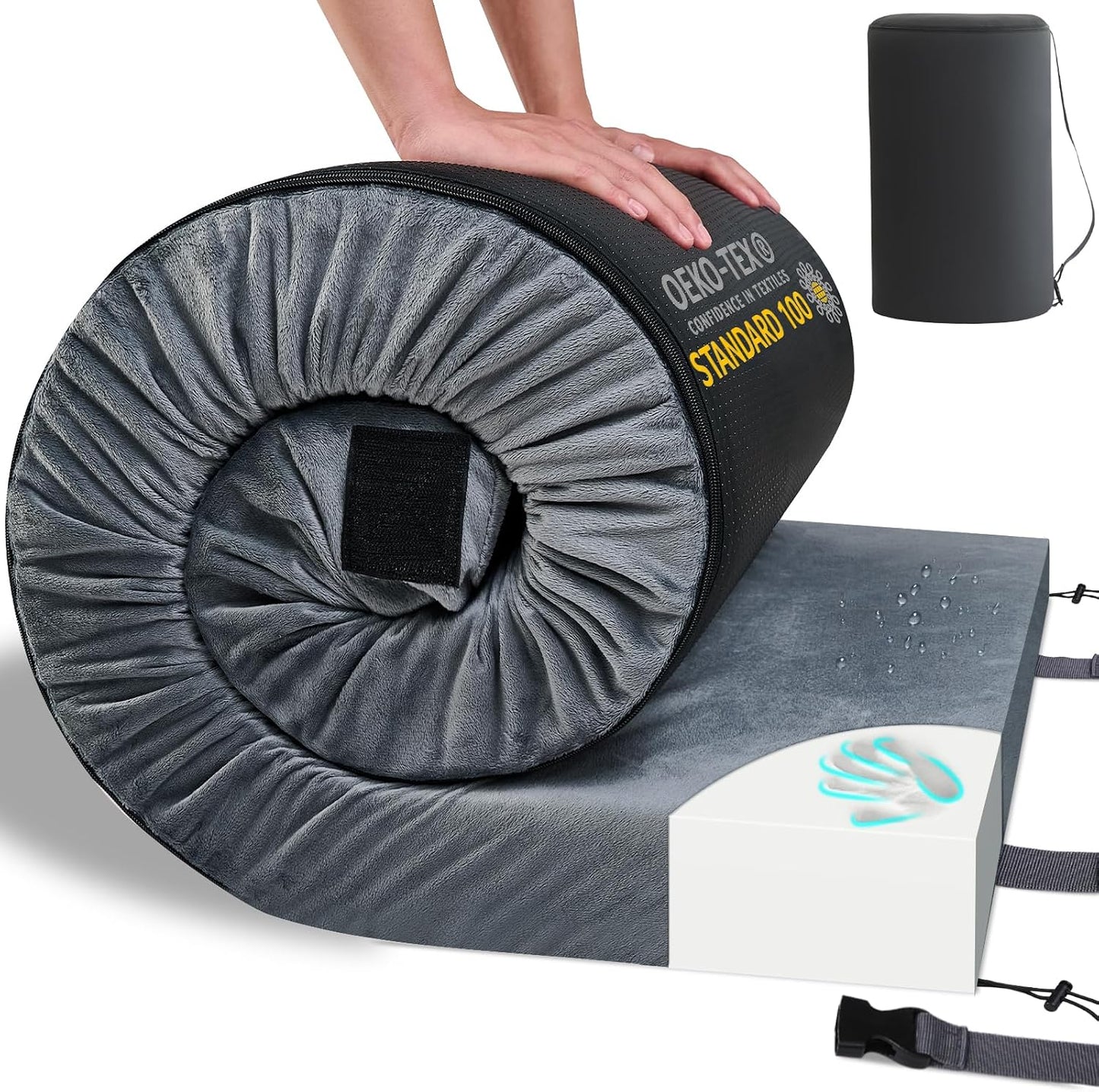 Colchón espuma memory para camping adultos plegable