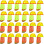24 Pzas Sombrero Duro Cuello Reflectante Amarillo