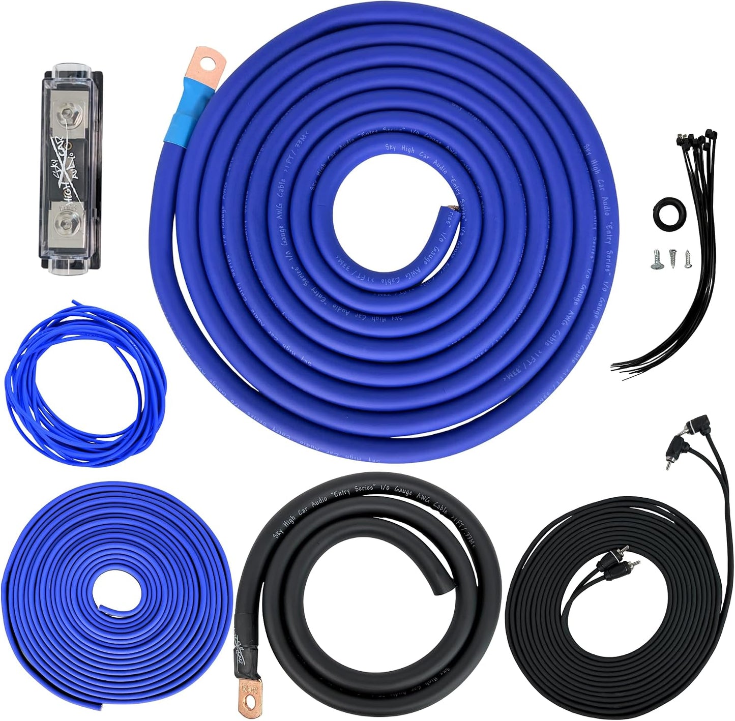 Kit CCA 1/0 E-Series con cable tierra RCA y fusible