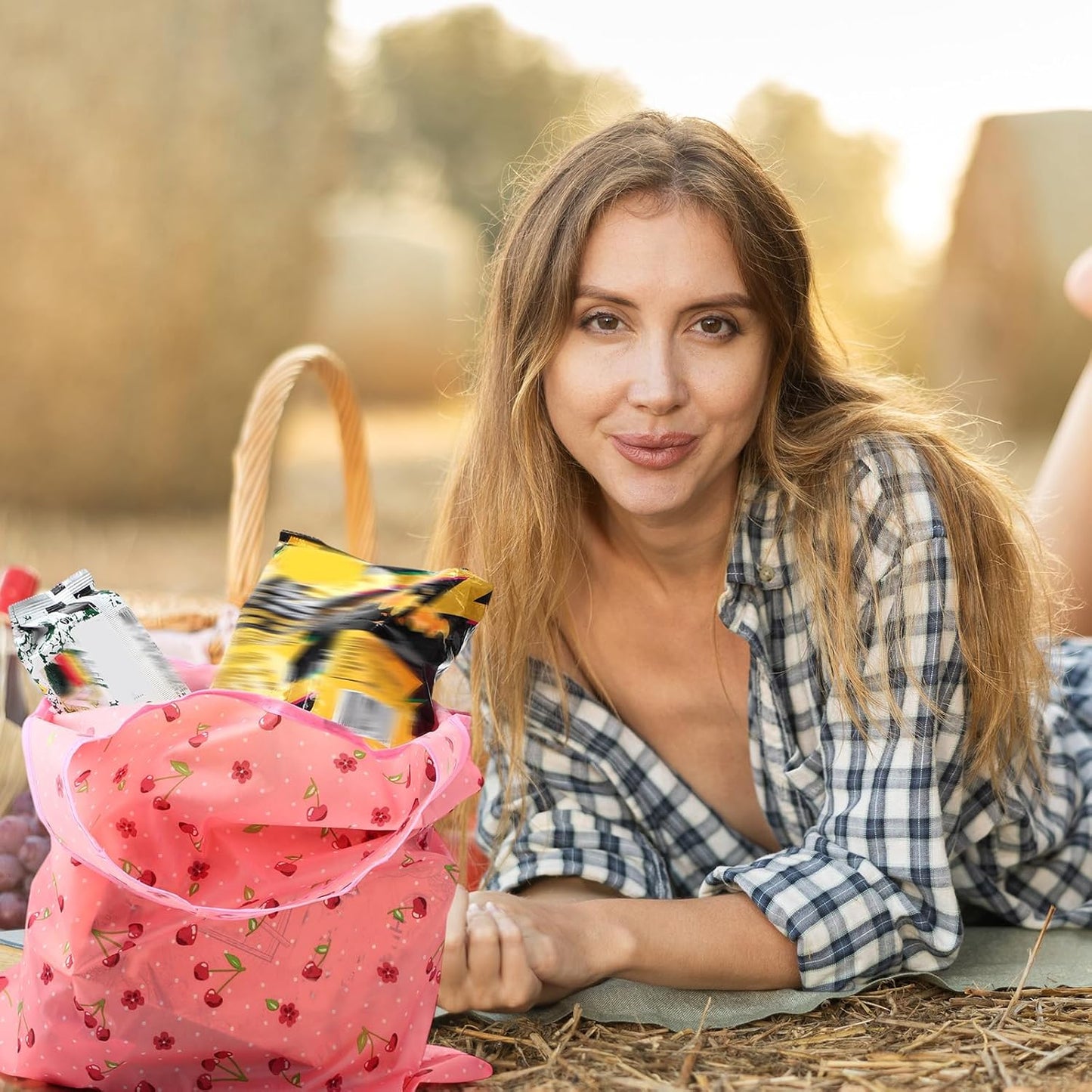 24 Bolsas Plegables Reutiliz. para Compras y Viaje