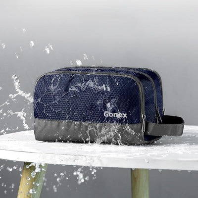 Neceser viaje nailon bolsa afeitado organizador artículos Azul