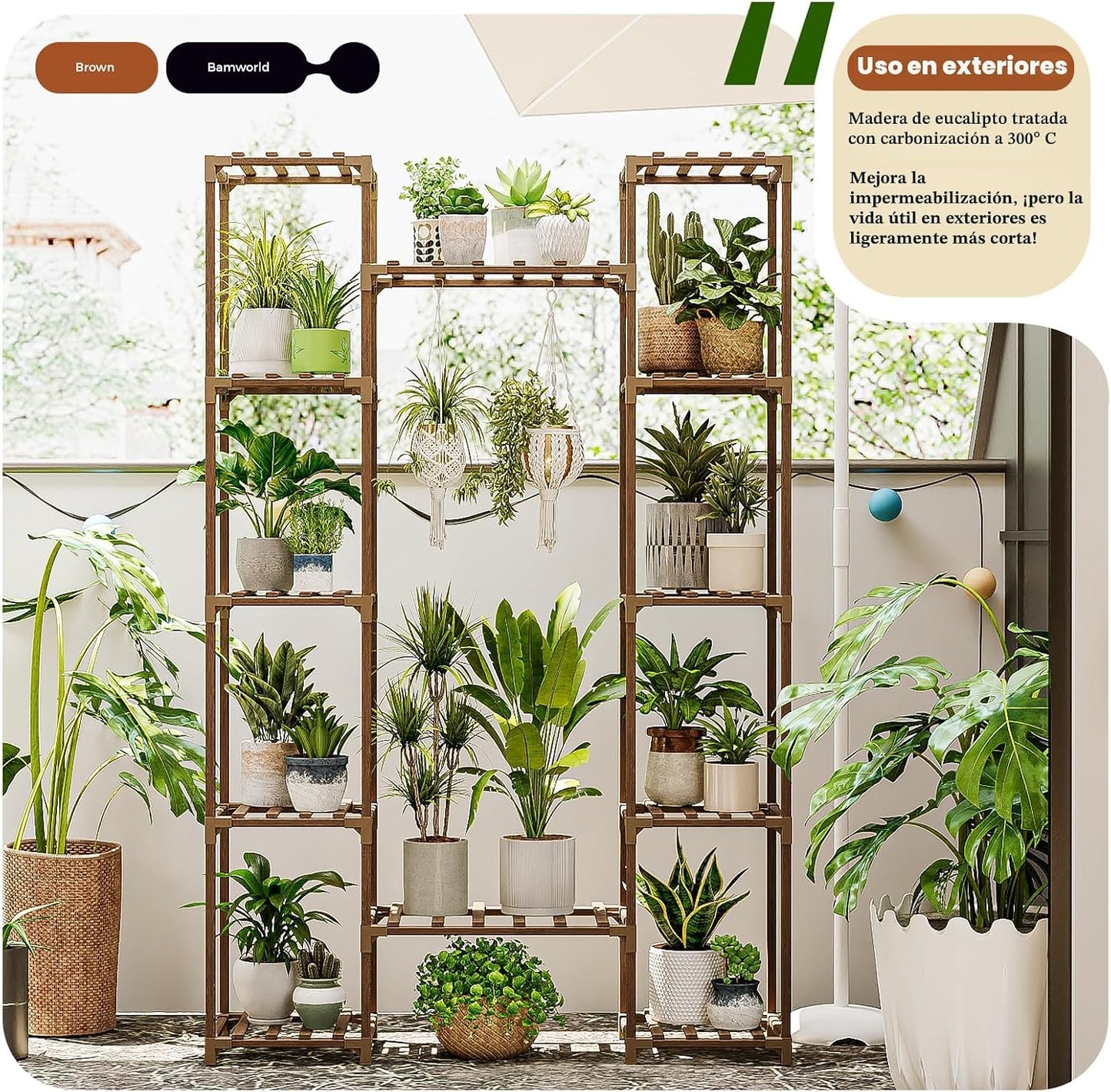 Soporte para plantas interior exterior sala balcón jardín