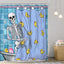 Cortina ducha calavera gótica 60x72pulg pato de goma