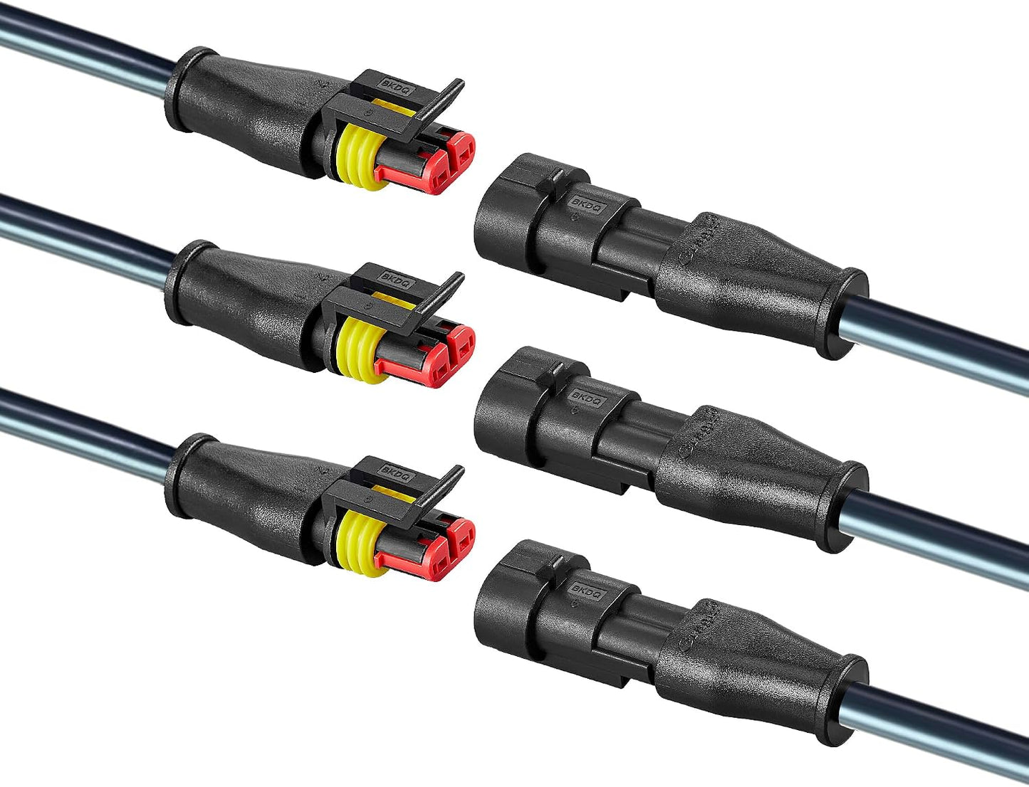 Conector 2 pines IP67 impermeable para automóvil 3 pzas