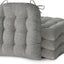 Set 4 cojines silla forma D antiderrap gruesos gris claro