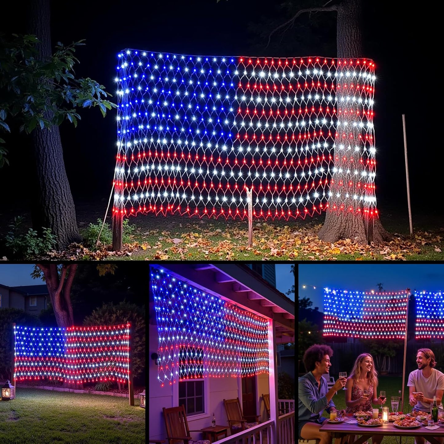 Luces bandera EE.UU. LED 420 superbrillantes impermeables