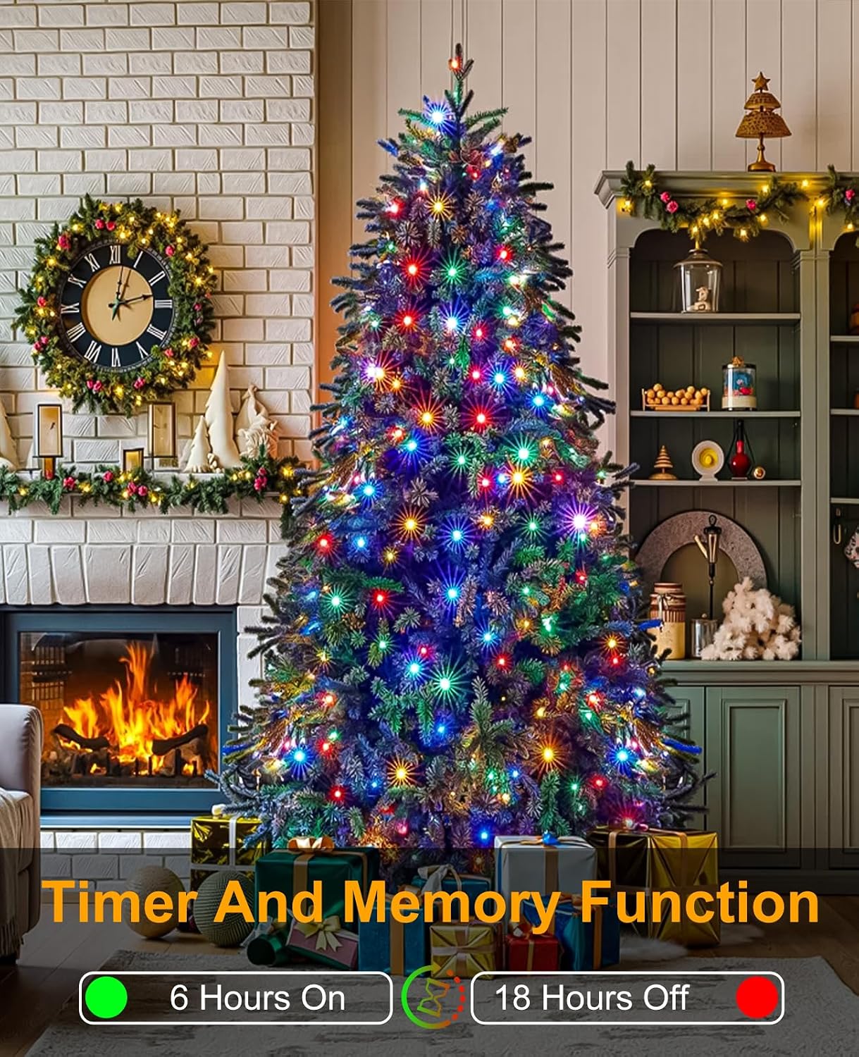 Luces Navidad 40ft 120 LED impermeables 8 modos
