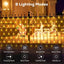 Red luces 12x5ft 360 LED para arbustos exteriores con 8 modos