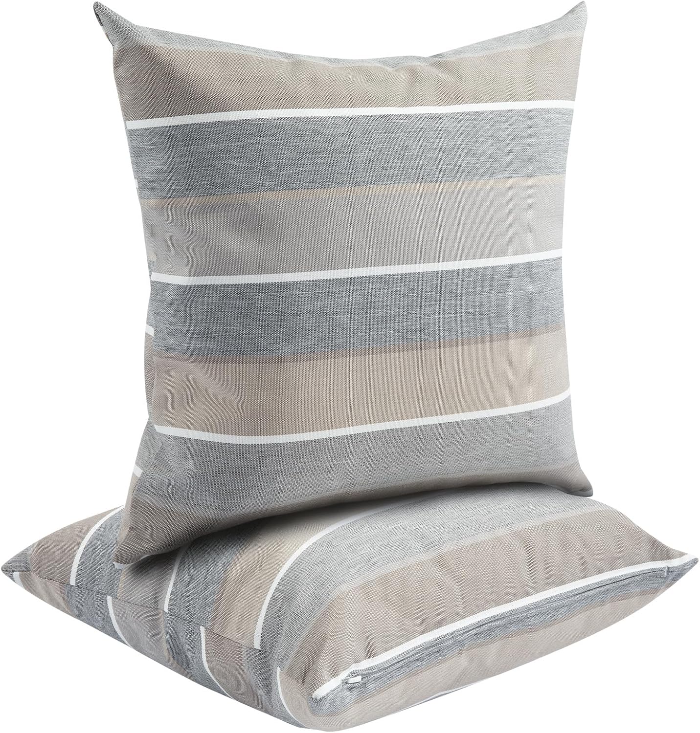 Almohadas patio 18x18" con inserto set 2 rayas