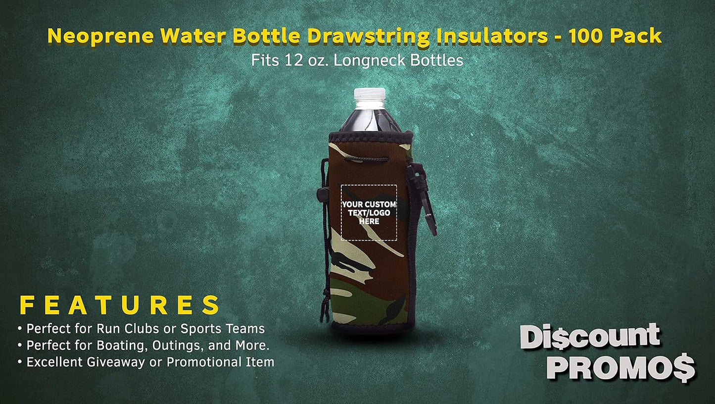 Aisladores neopreno botella 12oz cuello largo camuflaje