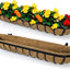 Macetero metal negro 36x7x8pulg 2pzas forro coco
