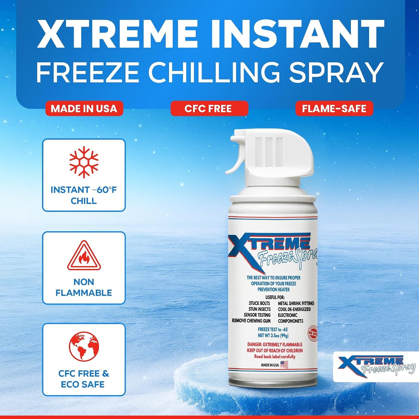 Spray congelación instantánea 3.5oz fabricado EE.UU.
