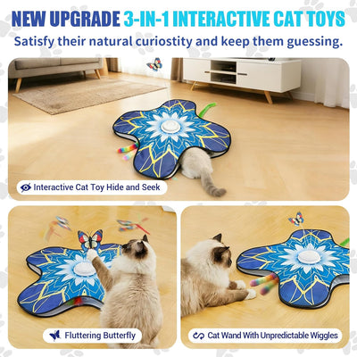 Juguete gato interactivo con sonido tapete recargable